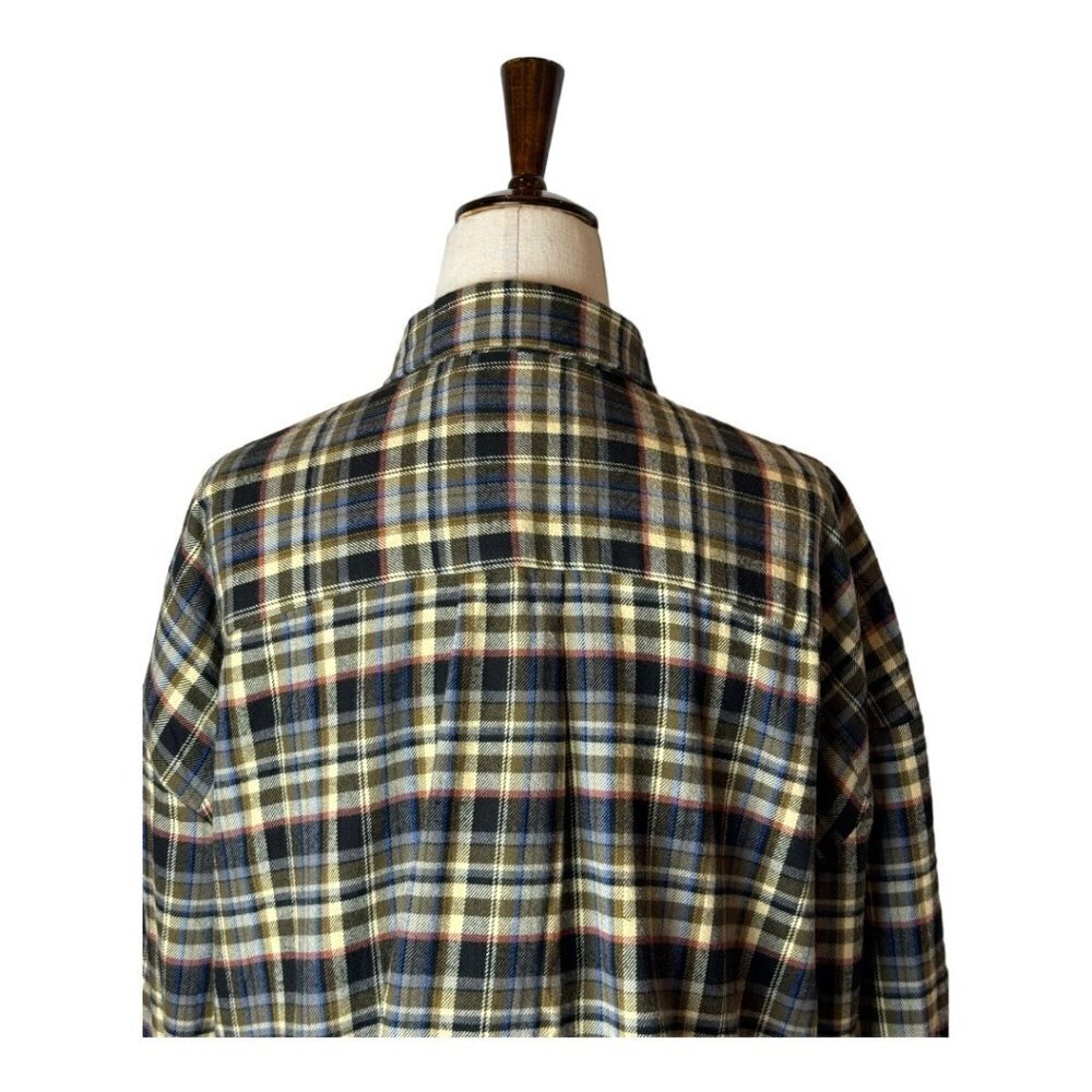 Everlane Brown Multi Plaid Collared Button Down T… - image 5